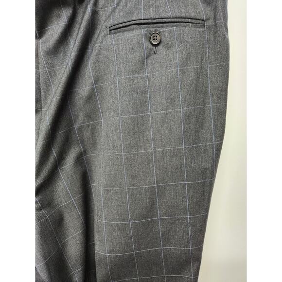 NWT Ralph Lauren Men's Wool Gray Plaid Suit Set, Sz 48R Pants 42x31 Boss/Classic - Picture 16 of 16